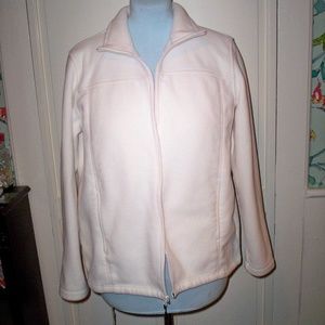 NATURAL REFLECTIONS Women's White Fleece Jacket XL